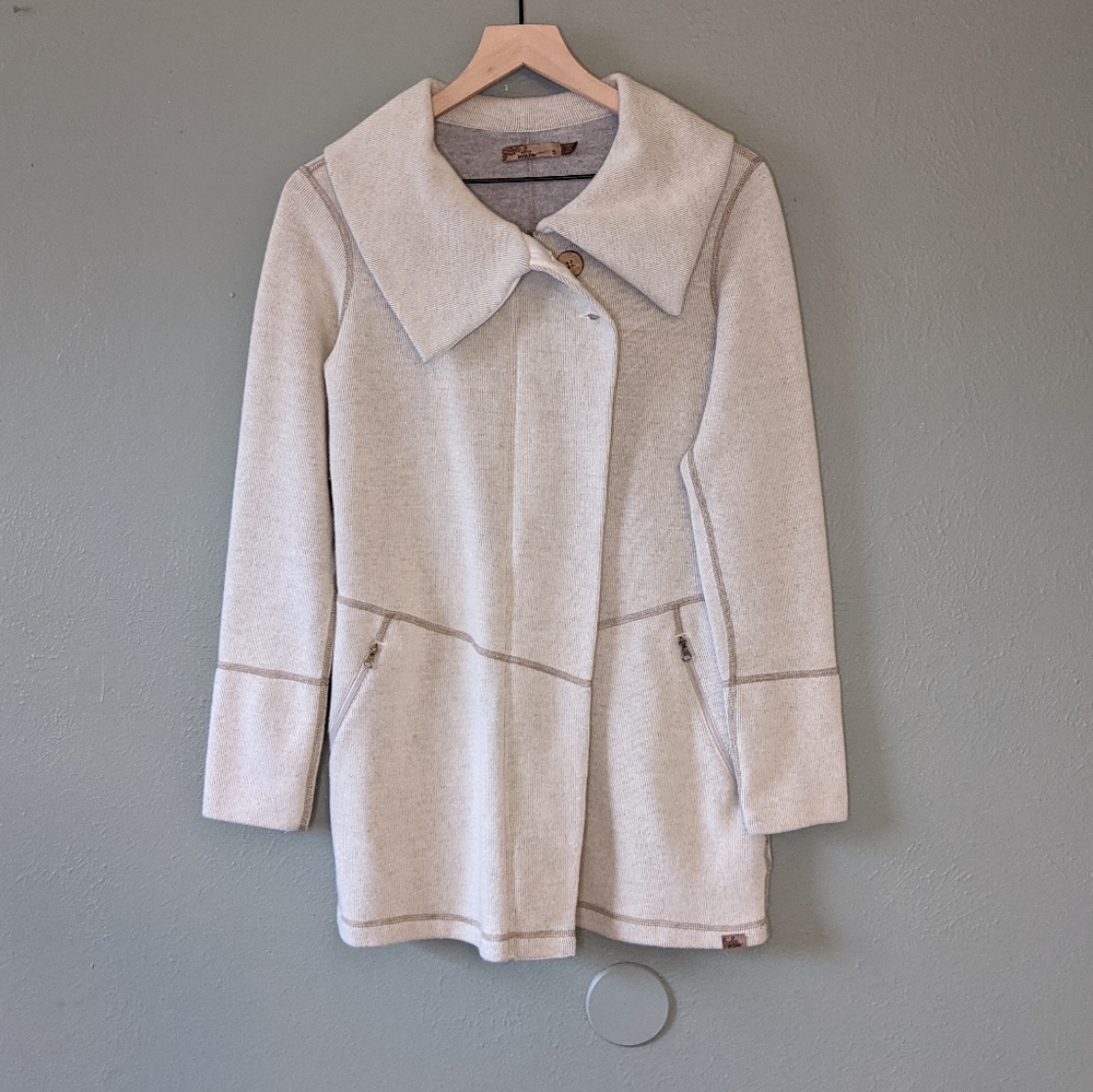 Prana Wool Blend Zip Up Cardigan Size S